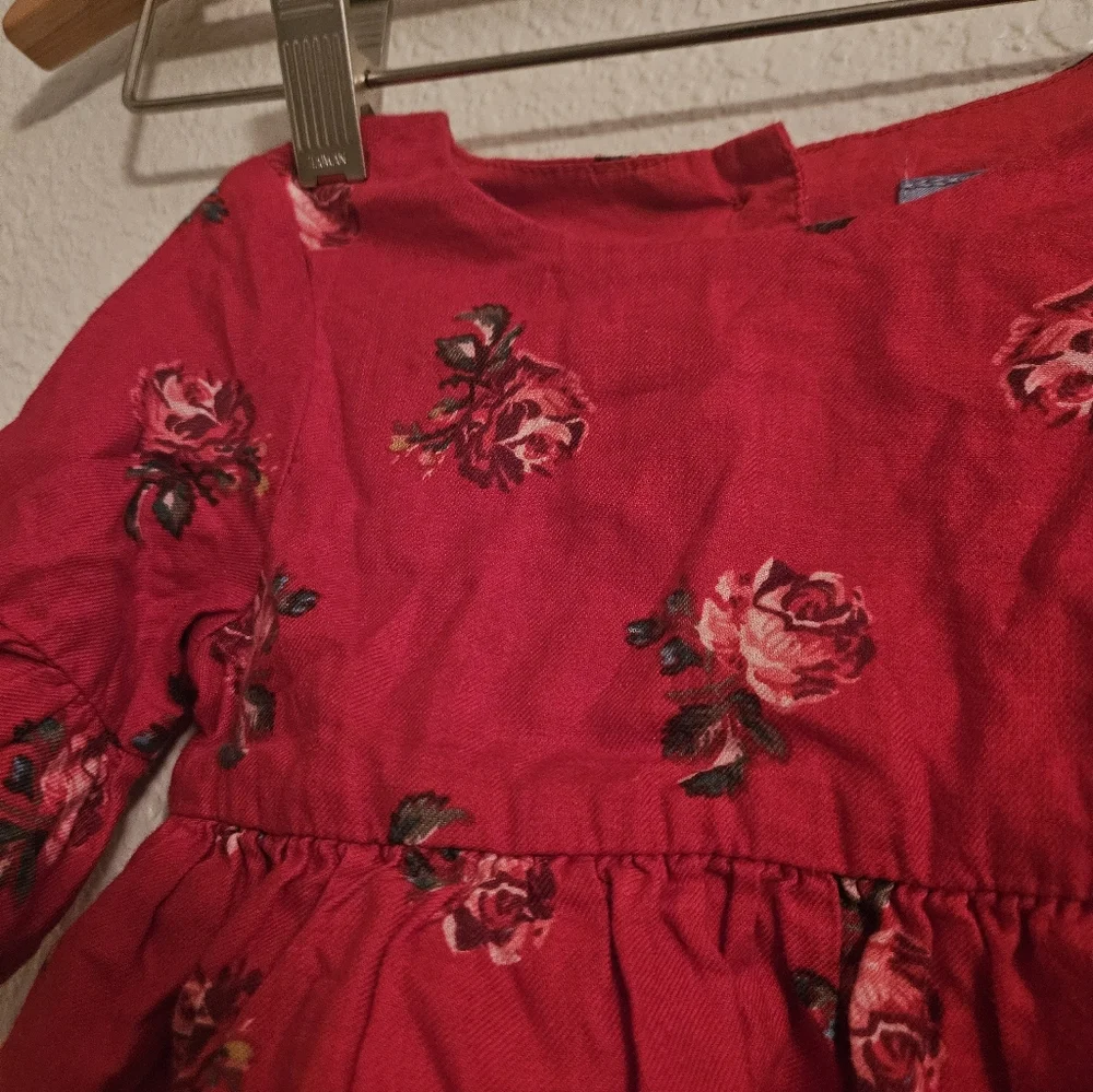 baby gap red roses dress, 12 - 18 months